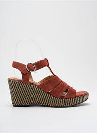 Sandale/pantofi decupați toc platformă toc de 4 la 6 cm roșu ADIGE femme