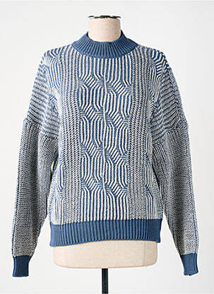 Pulover elasticitate mâneci lungi albastru MERI & ESCA femme