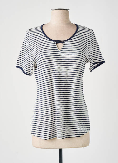 Tricou elasticitate mâneci scurte albastru GUY DUBOUIS femme