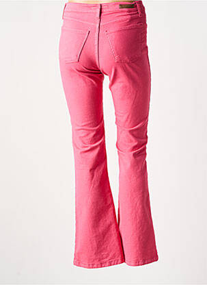 Blugi bootcut elasticitate talie joasă roz LCDN femeie