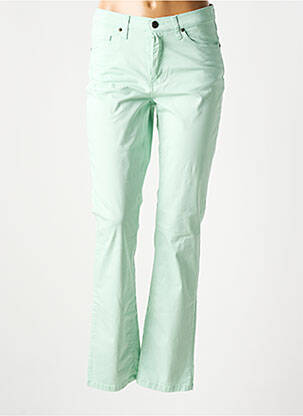 Pantalon slim țesătură poplin mărime normală verde LCDN femeie