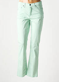 Pantalon slim țesătură poplin mărime normală verde LCDN femme