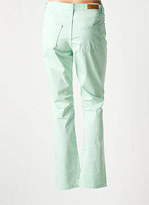 Pantalon slim țesătură poplin mărime normală verde LCDN femeie