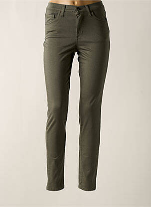 Pantalon slim talie înaltă talie înaltă verde LCDN femeie