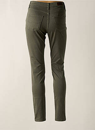 Pantalon slim talie înaltă talie înaltă verde LCDN femeie