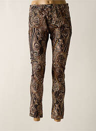 Pantalon 7/8 elasticitate mărime normală maro PLACE DU JOUR femme