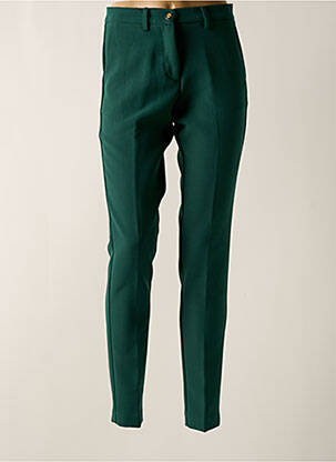 Pantalon slim talie înaltă talie înaltă verde LCDN femeie