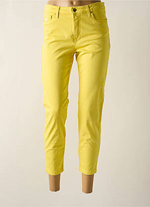 Pantalon 7/8 elasticitate mărime normală galben LCDN femeie