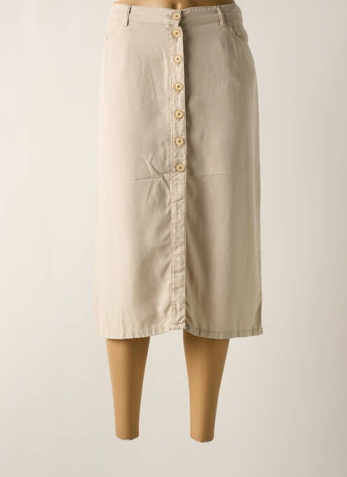 Fustă midi bej LCDN femeie