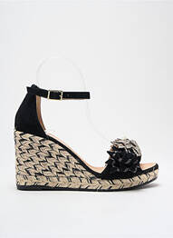 Espadrile nubuc toc de 7 la 9 cm negru GAIMO femme