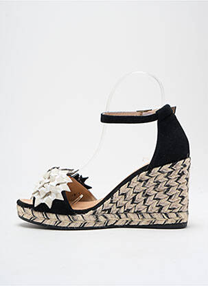 Espadrile nubuc toc de 7 la 9 cm negru GAIMO femeie