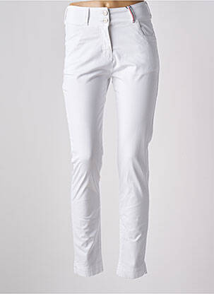Pantalon slim talie înaltă talie înaltă alb DELAHAYE femeie