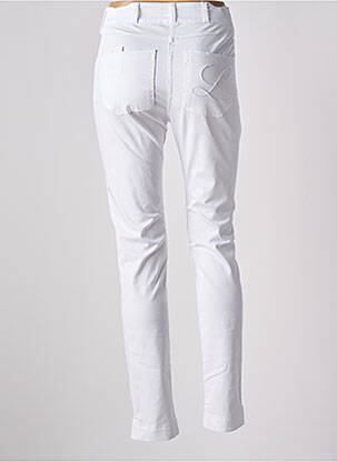 Pantalon slim talie înaltă talie înaltă alb DELAHAYE femeie