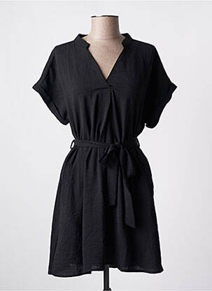 Rochie midi croială fluidă mâneci scurte negru KILKY femeie