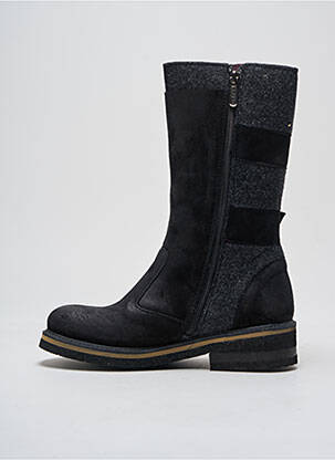 Botine/ghete nubuc toc plat până la 3 cm negru BRAKO femeie