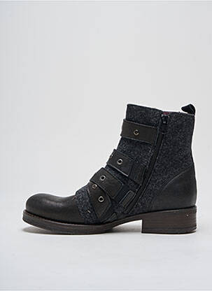 Botine/ghete material neted toc plat până la 3 cm negru BRAKO femeie