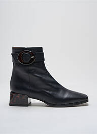 Botine/ghete material neted toc de 4 la 6 cm negru ANGEL ALARCON femeie