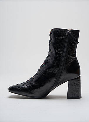 Botine/ghete țesătură satinată toc de 4 la 6 cm negru ANGEL ALARCON femeie
