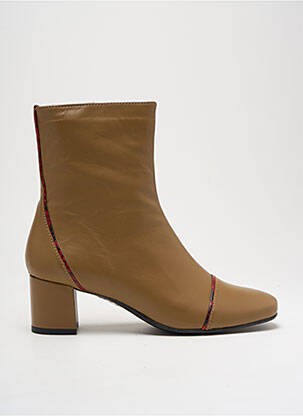 Botine/ghete material neted toc de 4 la 6 cm bej XAVIER DANAUD femeie