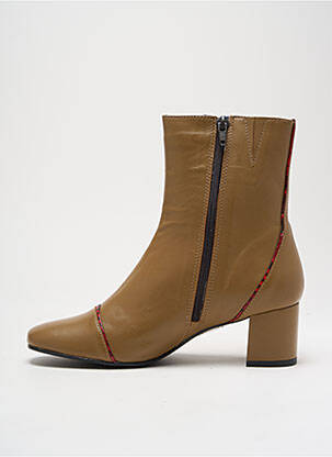 Botine/ghete material neted toc de 4 la 6 cm bej XAVIER DANAUD femeie