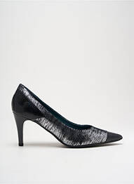 Pantofi cu toc țesătură satinată toc de 4 la 6 cm negru KARSTON femeie