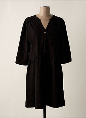 Rochie midi mâneci 3/4 mâneci 3/4 negru GRACE & MILA femeie