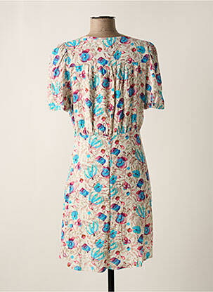 Rochie scurtă mâneci scurte mâneci scurte alb ARTLOVE femeie