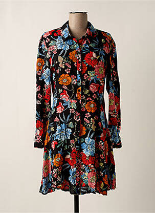 Rochie midi imprimeu floral mâneci lungi negru JOWELL femeie