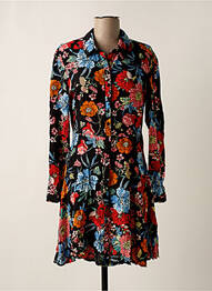 Rochie midi imprimeu floral mâneci lungi negru JOWELL femme
