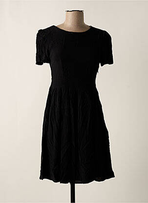 Rochie scurtă croială evazată mâneci scurte negru ARTLOVE femeie