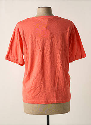 Tricou serigrafie mâneci scurte portocalie MAXMILA femeie