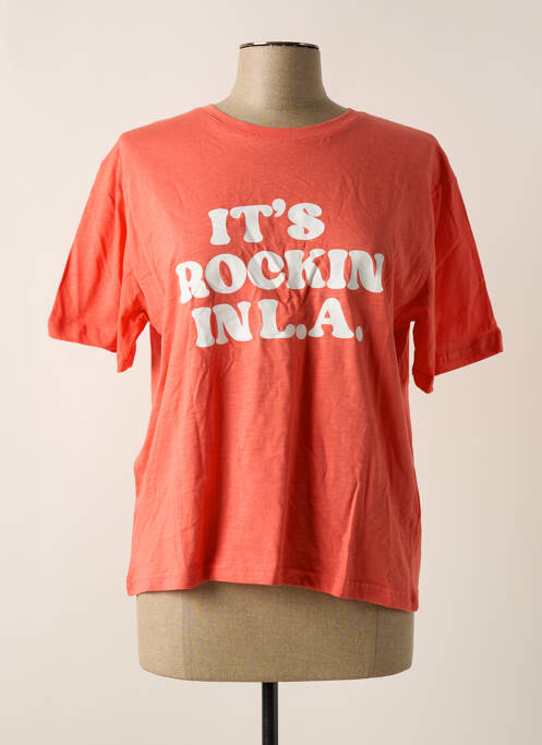 Tricou serigrafie mâneci scurte portocaliu MAXMILA femme