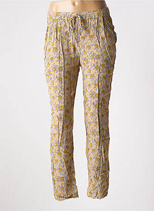 Pantalon slim talie elastică bej ARTLOVE femeie