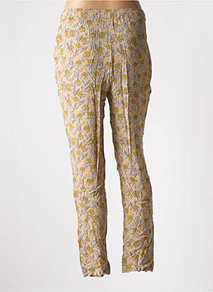 Pantalon slim talie elastică bej ARTLOVE femeie