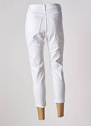 Pantalon trei sferturi buzunare alb MELLY & CO femeie