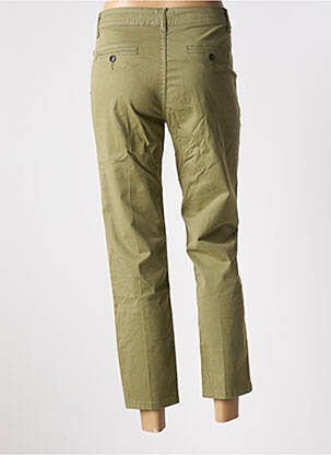 Pantalon 7/8 închidere cu fermoar sub clapetă cu nasturi verde SUNNY STUDIO femeie