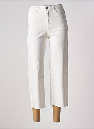 Pantalon trei sferturi alb NINA CARTER femeie