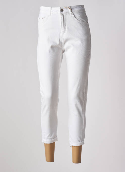 Pantalon trei sferturi alb MELLY & CO femeie