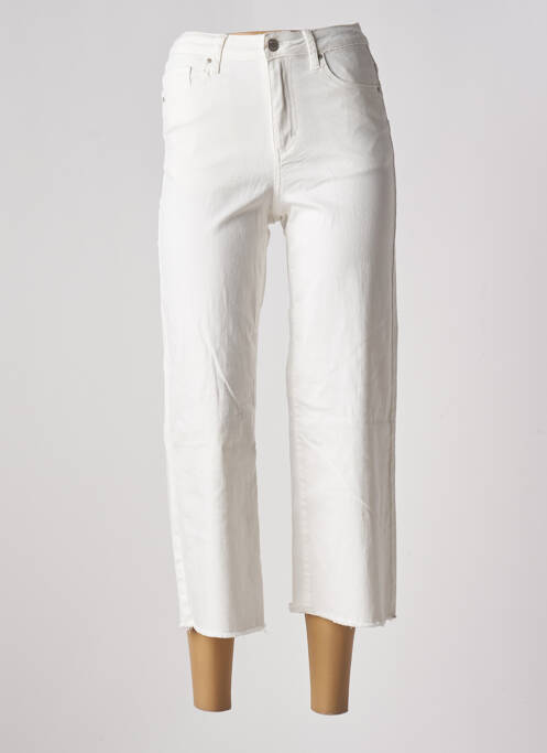 Pantalon trei sferturi alb NINA CARTER femeie