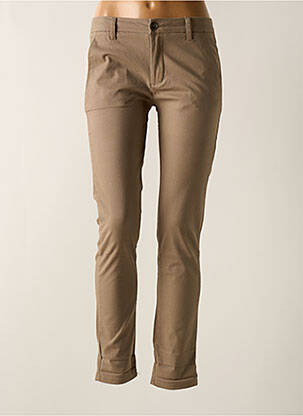 Pantalon slim conic bej PLACE DU JOUR femeie