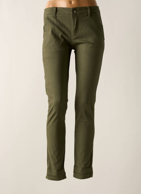 Pantalon slim verde PLACE DU JOUR femeie