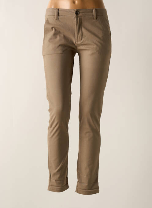 Pantalon slim bej PLACE DU JOUR femeie