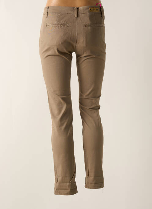 Pantalon slim bej PLACE DU JOUR femeie