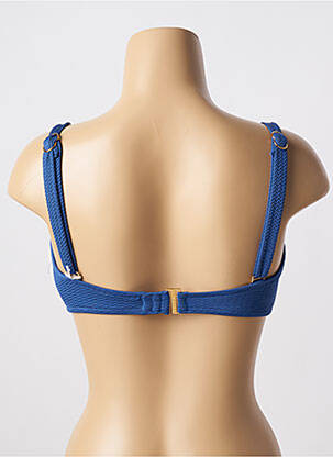 Sutien de costum de baie elasticitate sutien cupe întregi cu decolteu înalt albastru SEAFOLLY femeie