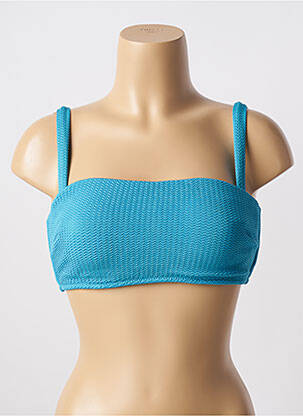 Sutien de costum de baie elasticitate sutien cupe întregi cu decolteu înalt albastru deschis SEAFOLLY femeie