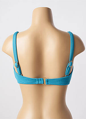 Sutien de costum de baie elasticitate sutien cupe întregi cu decolteu înalt albastru deschis SEAFOLLY femeie