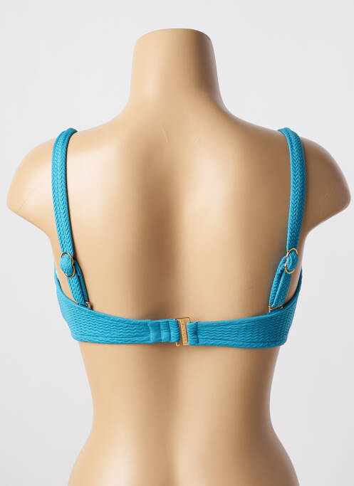 Sutien de costum de baie elasticitate sutien cupe întregi cu decolteu înalt albastru deschis SEAFOLLY femme