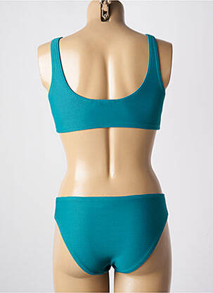 Costum de baie din două piese elasticitate top bentiță verde LAGON BLEU femeie