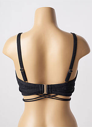 Sutien de costum de baie elasticitate top sutien modelat negru BEACHLIFE femeie