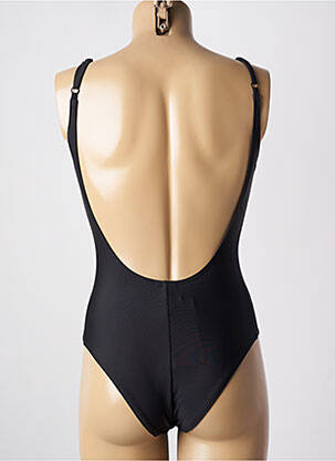 Costum de baie dintr-o singură piesă efect material satinat sutien cu susținere înaltă și burete detașabil negru PIHA femeie